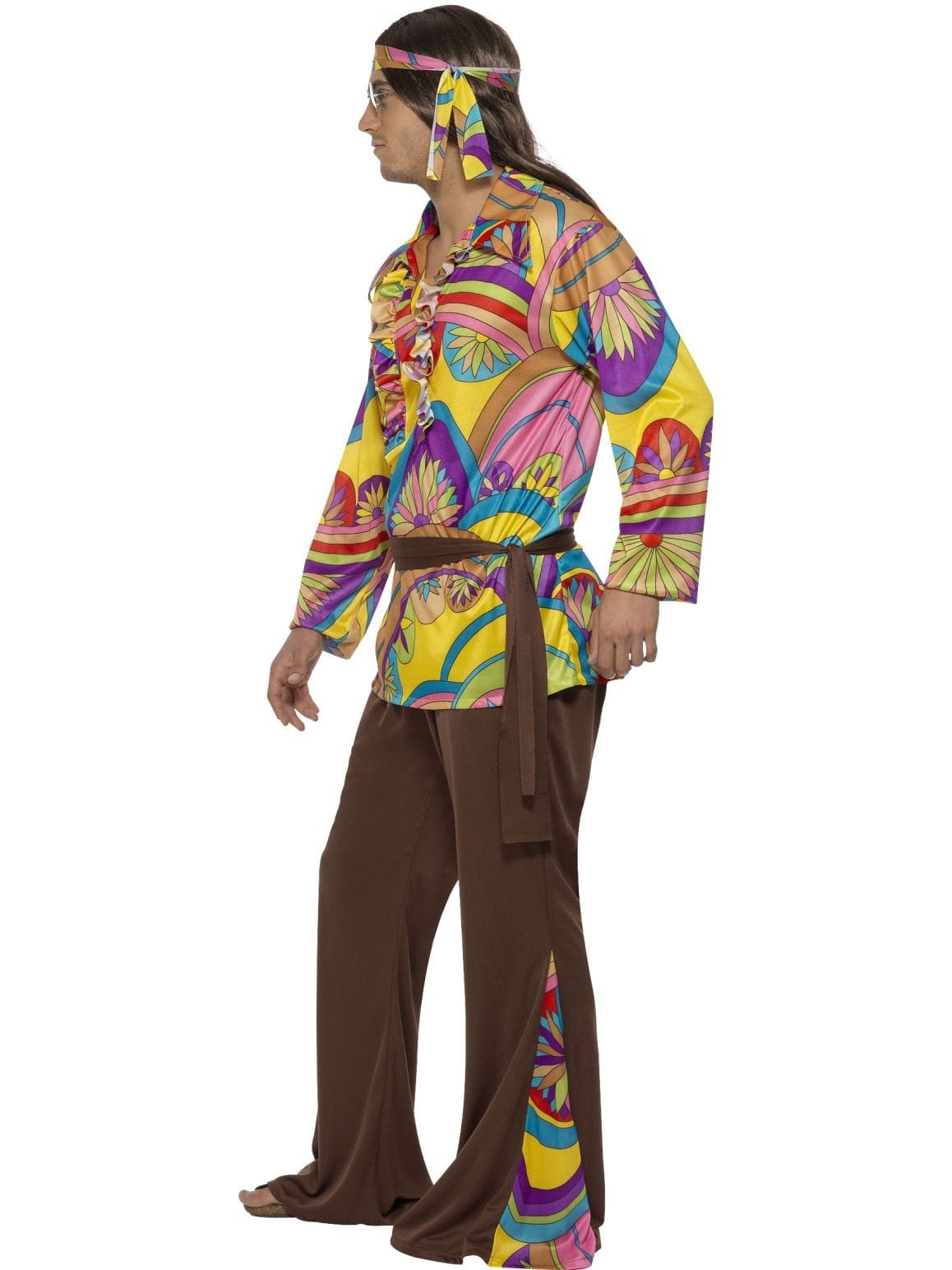 Psychedelic Hippie Costume Mens Hippy Retro 60s 70s Disco Woodstock ...