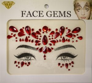 Diamante Rhinestone Face Jewels Glitter Stickers - Green And Silver Coloured Face Jewels - image BS18-300x271 on https://www.abracadabrafancydress.com.au