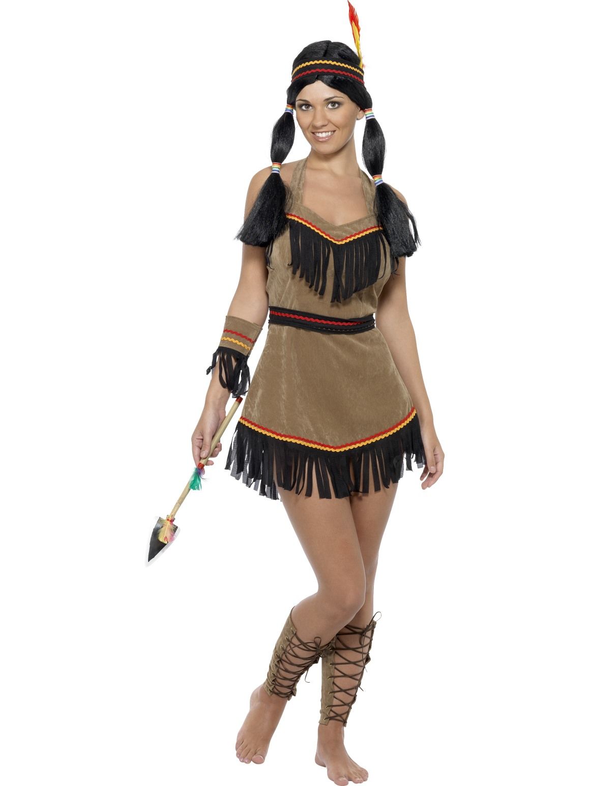 Native Indian Woman Authentic Costume Western Fancy Dress Wild West Cowgirl  - Abracadabra Fancy Dress