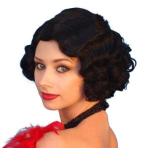 Flapper Wig Black 1920s Short Cabaret Costume 20s Curls Great Gatsby - image 47658-300x296 on https://www.abracadabrafancydress.com.au