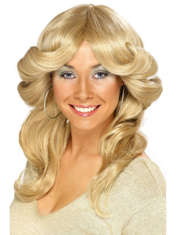 Farrah Blonde Layered Flicked Wig Charlies Angel Disco 70's 80's - image 42251_0-600x800 on https://www.abracadabrafancydress.com.au