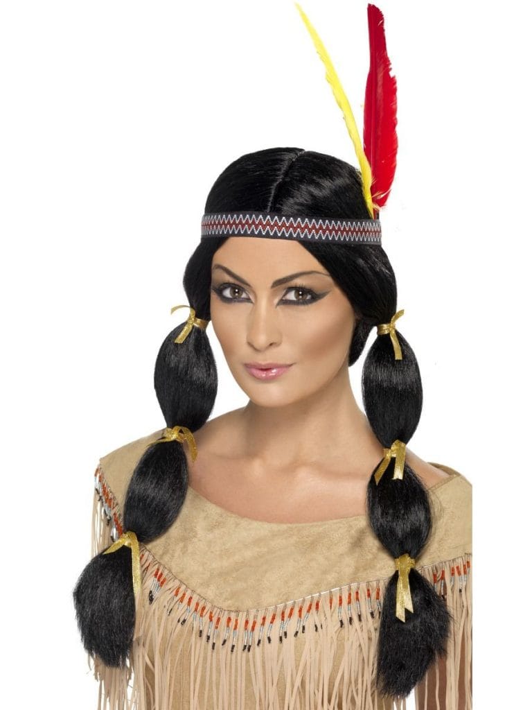 X-E3-4 Ladies Pocahontas Native American Indian Tribal Wild West Party Costume E - Foto 14
