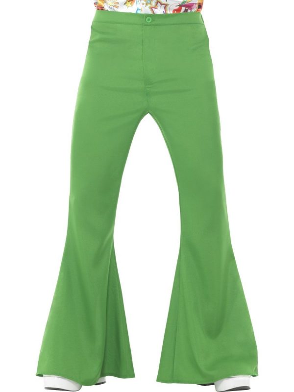 Green Flared Pants Men 70s 1970s Hippie Retro Groovy Disco 60s Trousers Costume - image 44905-600x800 on https://www.abracadabrafancydress.com.au