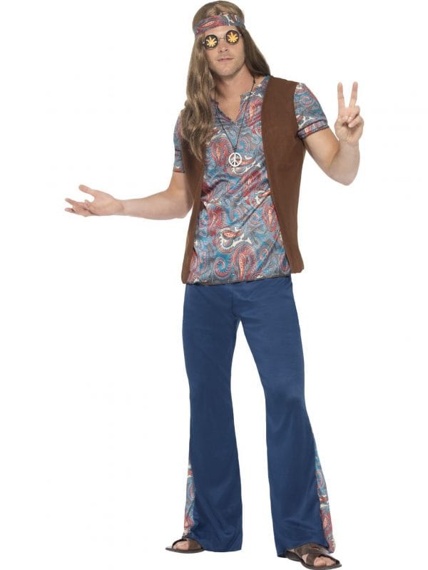 Orion Hippie Costume Mens Hippy Retro 60s 70s Disco Fancy Dress Woodstock Groovy - image 45517_0-600x800 on https://www.abracadabrafancydress.com.au
