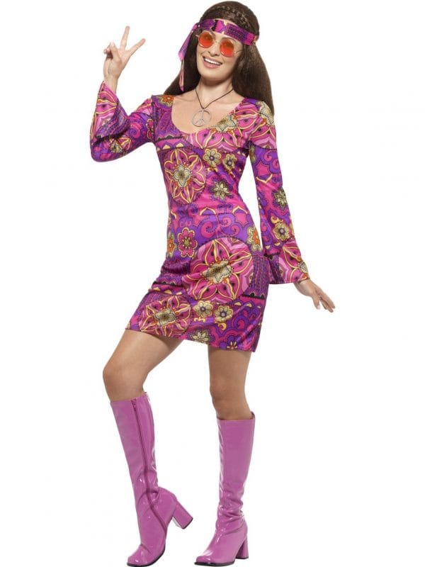 Hippie Costume Flower Power 60s 70s Go Go Retro Hippy Disco Dress Woodstock - image 45519_0-600x800 on https://www.abracadabrafancydress.com.au