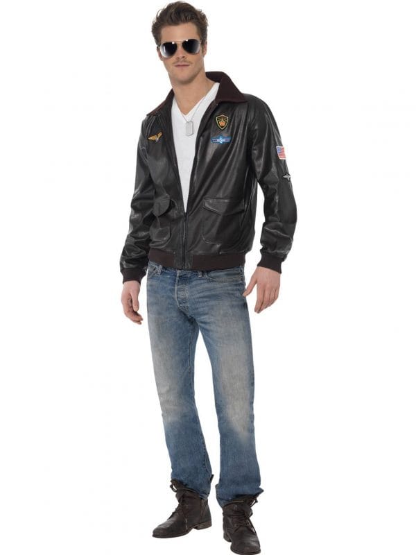 Top Gun Bomber Jacket Navy Air Force Pilot Jet Fighter - image 39447-600x800 on https://www.abracadabrafancydress.com.au