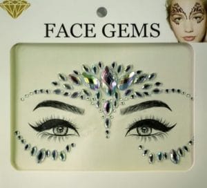 Diamante Rhinestone Face Jewels Glitter Stickers - Green And Silver Coloured Face Jewels - image IMG_5382-300x272 on https://www.abracadabrafancydress.com.au