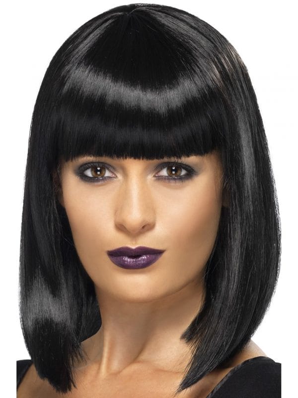 Bob Black R'n'B Star Wig with Fringe - image 42237_0-600x800 on https://www.abracadabrafancydress.com.au