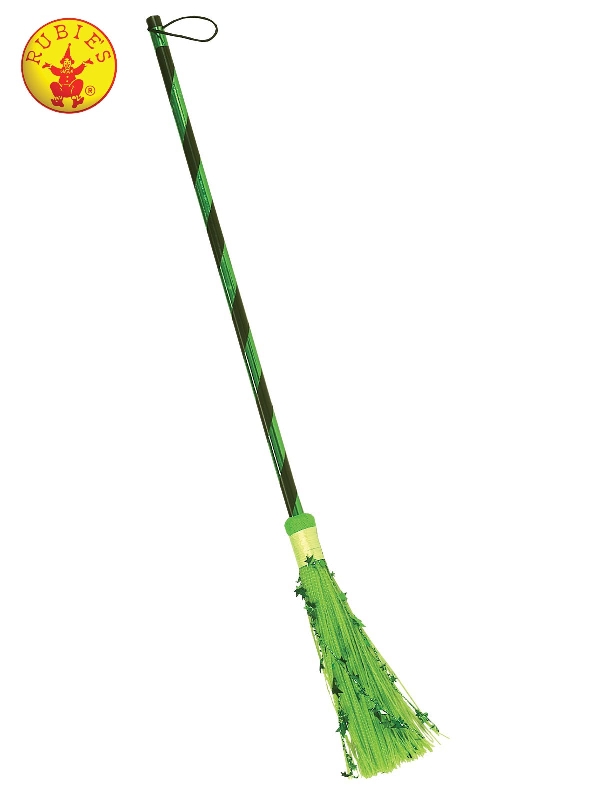 Witch Broom Metallic Green - image 6111 on https://www.abracadabrafancydress.com.au