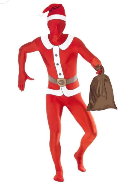 Santa Second Skin Costume Morph Suit All In One Morphsuit Bucks Christmas Lycra