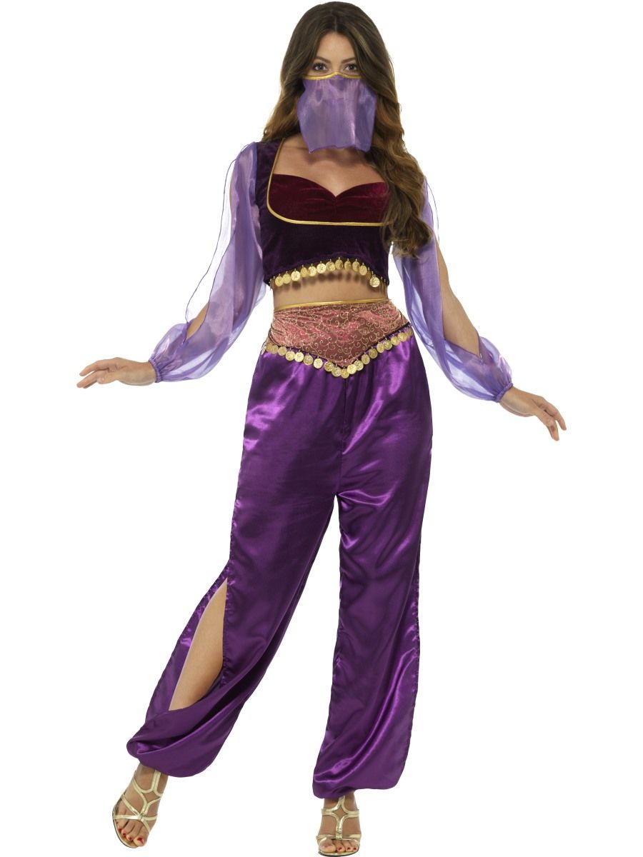 Jasmine Arabian Princess Costume Belly Dancer Aladdin Genie - Abracadabra  Fancy Dress