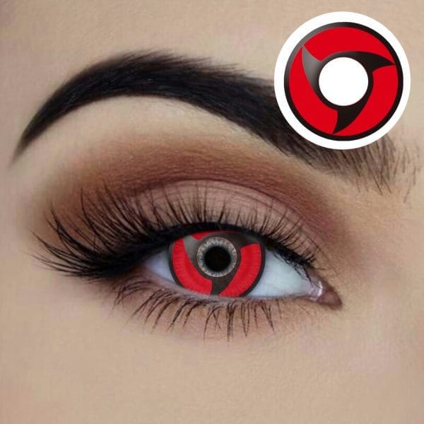 Starry Eyed Yearly Lenses - Shockwave Red and Black 1 Year Contact Lenses - image EYSE052-600x600 on https://www.abracadabrafancydress.com.au