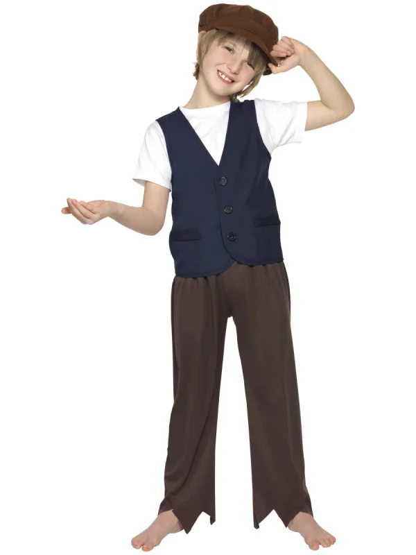 Victorian Poor Peasant Boy Costume Pioneer Colonial Historical 100 Days Old - image  on https://www.abracadabrafancydress.com.au