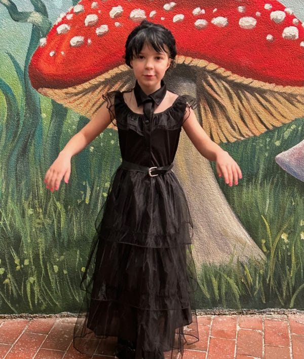 Wednesday Addams Prom Costume Black Dress Child Girls The Addams Family - image IMG_7335-600x708 on https://www.abracadabrafancydress.com.au