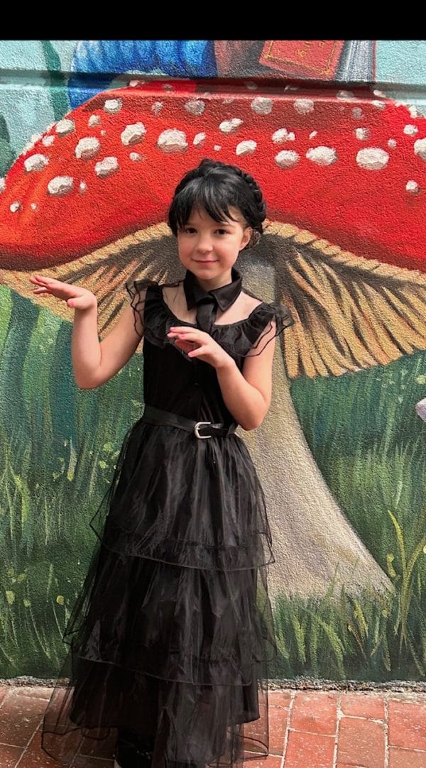 Wednesday Addams Prom Costume Black Dress Child Girls The Addams Family - image IMG_7339-600x1082 on https://www.abracadabrafancydress.com.au