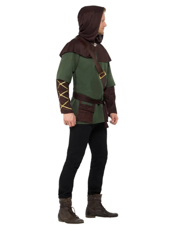 Robin Hood Costume Mens Medieval Peter Pan Storybook Huntsman Snow White - image  on https://www.abracadabrafancydress.com.au