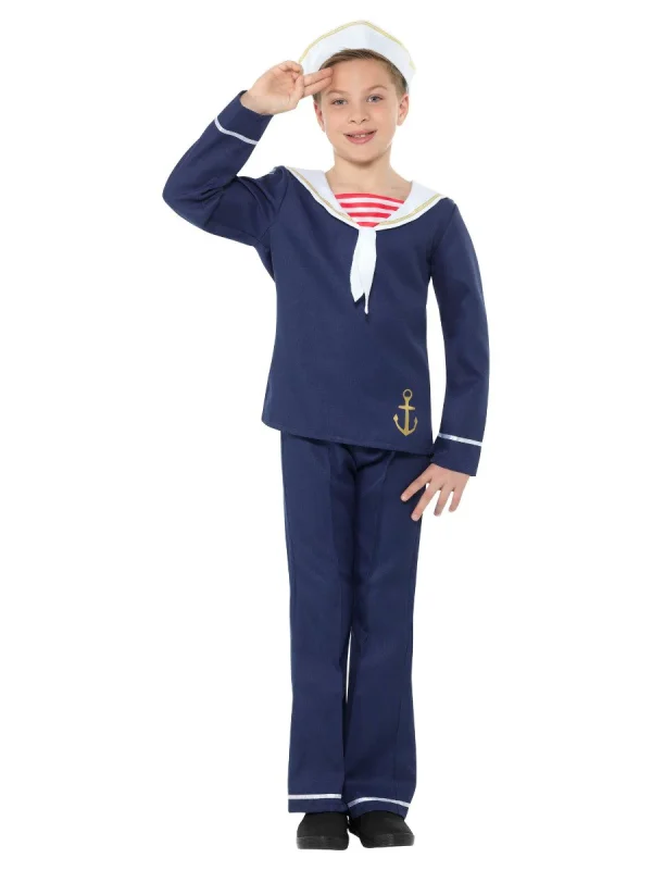 Navy Sailor Costume Captain Uniform Sea Marine Nautical - image  on https://www.abracadabrafancydress.com.au