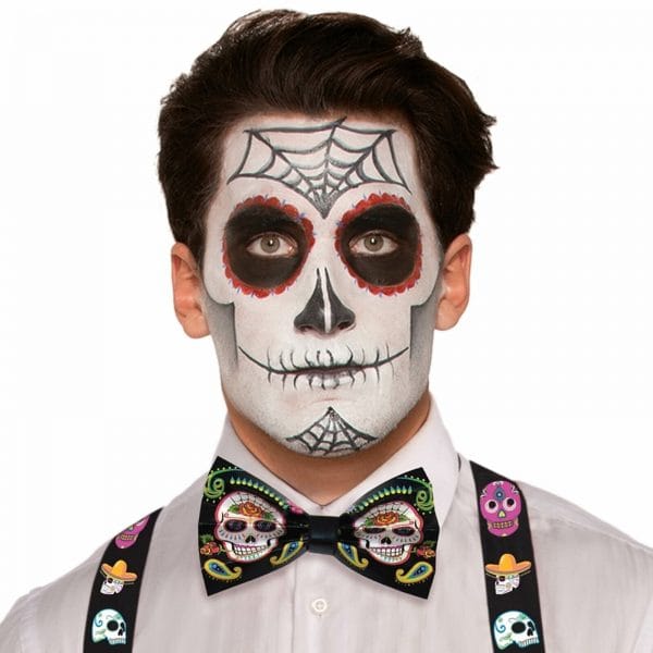 Day of the Dead Costume Bow Tie Bowtie Sugar Skull Mexican Senorita Halloween - image s-l1600-98-600x600 on https://www.abracadabrafancydress.com.au