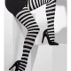 Black and Orange Striped Opaque Tights - image  on https://www.abracadabrafancydress.com.au