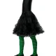 Child Girls Black and Orange Stripe Tights Age 6-12 - image  on https://www.abracadabrafancydress.com.au