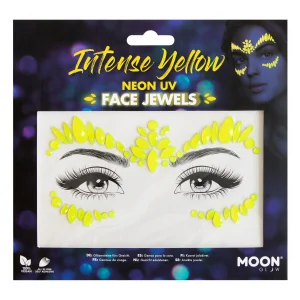 Moon Glow Face Jewels Intense Pink Glow In The Dark UV Festival - image  on https://www.abracadabrafancydress.com.au