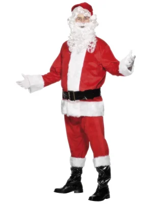 Deluxe Santa Claus Costume Adult Father Christmas Suit Xmas - image  on https://www.abracadabrafancydress.com.au