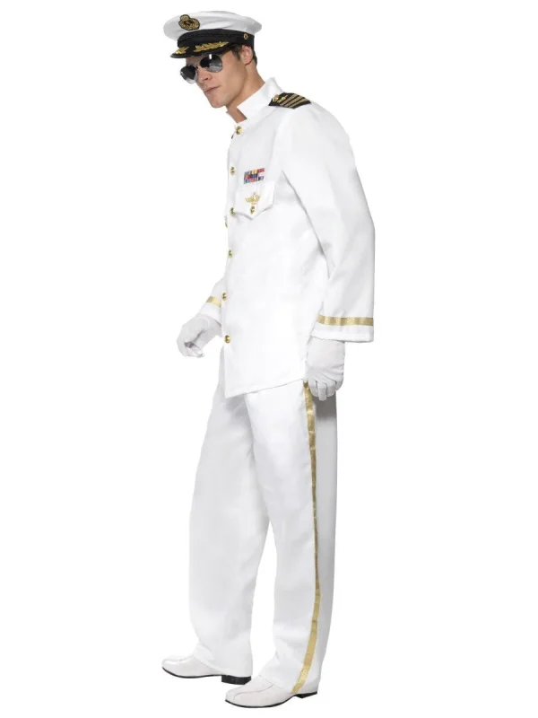 Captain Sailor Officer Deluxe Costume Admiral Navy Skipper Cruise Sea Ship - image  on https://www.abracadabrafancydress.com.au
