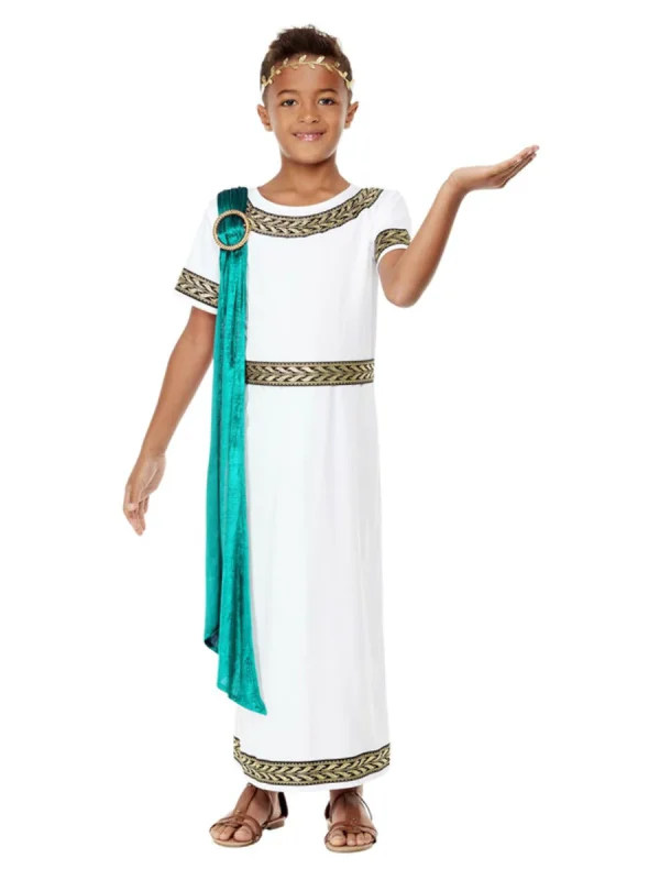 Roman Boys Deluxe Costume Greek Ancient Roman God Caesar Historical ...