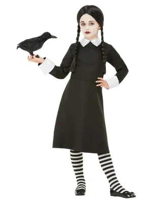 Wednesday Addams Costume Gothic School Girl Child The Addams Family Cosplay - image  on https://www.abracadabrafancydress.com.au