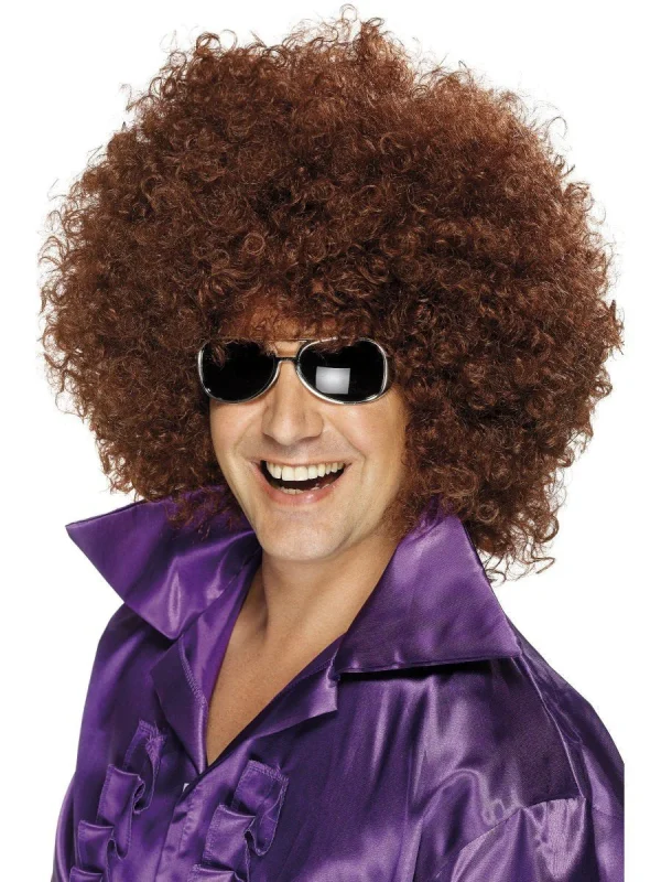 Brown Mega Huge Afro Wig - image  on https://www.abracadabrafancydress.com.au