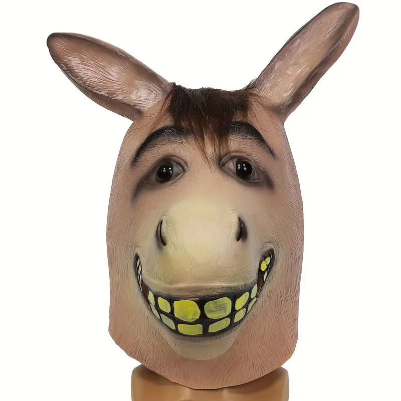 Donkey Mask Shrek Latex Fairy Tale - image  on https://www.abracadabrafancydress.com.au