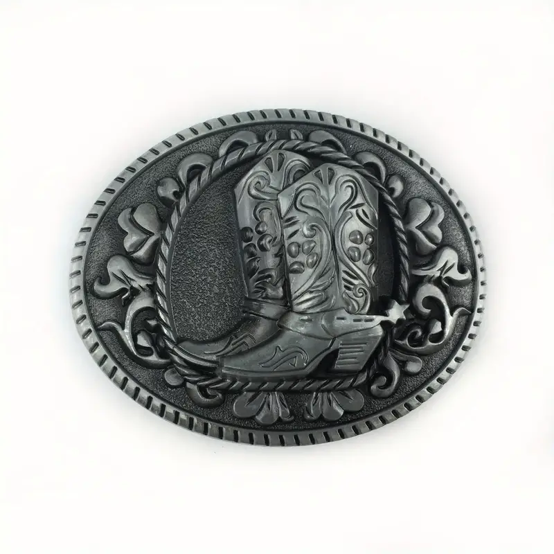 Western Cowboy Leather Belt With Buckle Long Horn Texas Bull Metal Alloy Buckles - image  on https://www.abracadabrafancydress.com.au