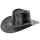 Black Cowboy Cowgirl Hat Faux Leather Western Costume Wild West - image  on https://www.abracadabrafancydress.com.au