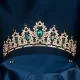 Princess Queen Royal Style Tiara Beautiful Rhinestone Crown Party Wedding Baroque Style Prom Stage Performance Accessories - image  on https://www.abracadabrafancydress.com.au