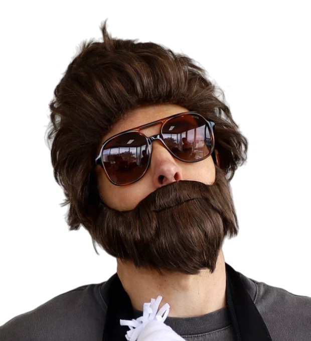 Afro Michael Jackson Wig 80's 90's Short Curly Black Wet Look Pop Star Costume - image  on https://www.abracadabrafancydress.com.au