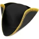 Pirate Hat Tricorn Captain Hook Sparrow Brown Caribbean Party Costume Dress Up - image  on https://www.abracadabrafancydress.com.au