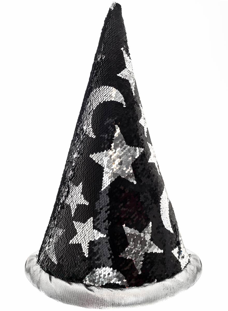 White Velour Gangster Trilby Costume Hat 1920's Fedora - image tm-ax-23-496-black-and-silver-sequin-plush-wizards-hat-halloween-costume-accessory-1200 on https://www.abracadabrafancydress.com.au