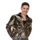 Disco Tiger Print Shirt 1970's Metallic Silver Pimp Tiger King Costume 70s Retro - image  on https://www.abracadabrafancydress.com.au