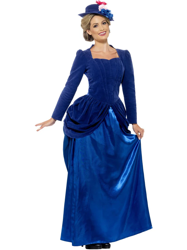 Victorian Nanny Mary Poppins English Maid Edwardian - image  on https://www.abracadabrafancydress.com.au
