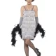 1920's Fringed Flapper Costume Gatsby Charleston Light Pink Fringing Dress - image  on https://www.abracadabrafancydress.com.au
