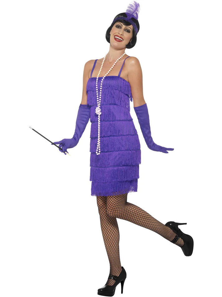 1920's Black Fringe Flapper Dress - image  on https://www.abracadabrafancydress.com.au