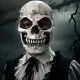 Skull Overhead Mask Halloween Skeleton Grim Reaper Latex Costume Fancy Dress - image  on https://www.abracadabrafancydress.com.au