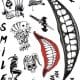 Tattoos Suicide Squad The Joker Harley Quinn Temporary Tattoo Cosplay Halloween - image  on https://www.abracadabrafancydress.com.au