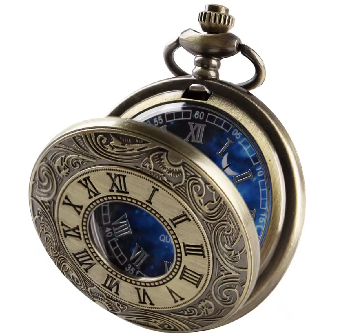 Pocket Watch Vintage Mechanical Case Steampunk FOB Chain 1920's - image IMG_5131 on https://www.abracadabrafancydress.com.au