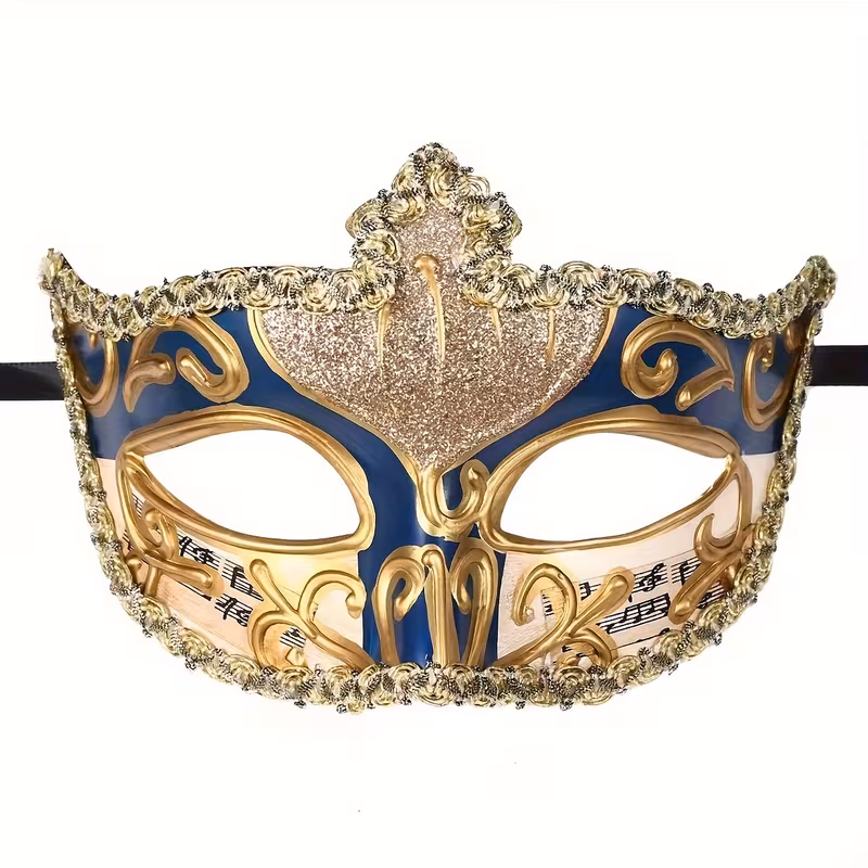 Venetian Harlequin Eyemask Masquerade Jester Mask - image  on https://www.abracadabrafancydress.com.au
