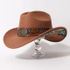White Cowboy Cowgirl Hat With Embroidered Band with Turquoise Stone Adult Western Costume Wild West - image  on https://www.abracadabrafancydress.com.au