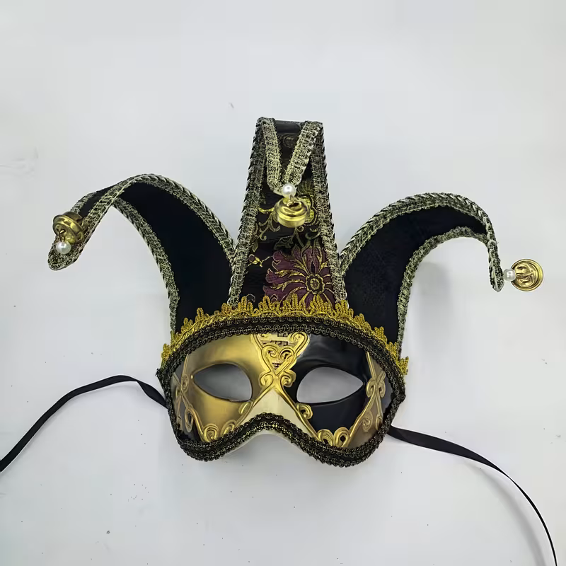 Venetian Harlequin Eyemask Masquerade Jester Mask - image  on https://www.abracadabrafancydress.com.au