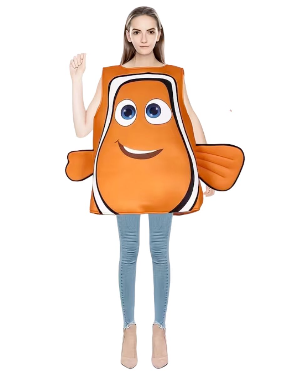 Finding Nemo Costume Orange Clown Fish Sea Creature Ocean Water Beach Finding Nemo Costume Orange Clown Fish Sea Creature Ocean Water Beach
