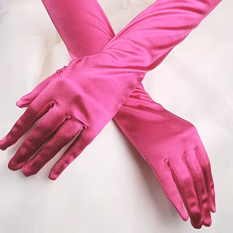 Adult Ladies Black Long Gloves Wet Look Clubwear Cosplay Costume Accessory - image  on https://www.abracadabrafancydress.com.au