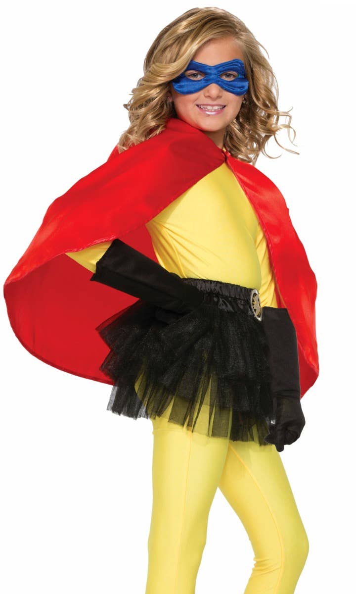 Capri Red and Black Face Eye Mask - image tf-fn-76483-child-hero-capes-red-dress-up-costume-accessory-close-1500 on https://www.abracadabrafancydress.com.au